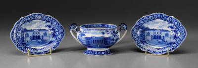 Appraisal: Rare Charleston Transfer Ware British mid th century two serving