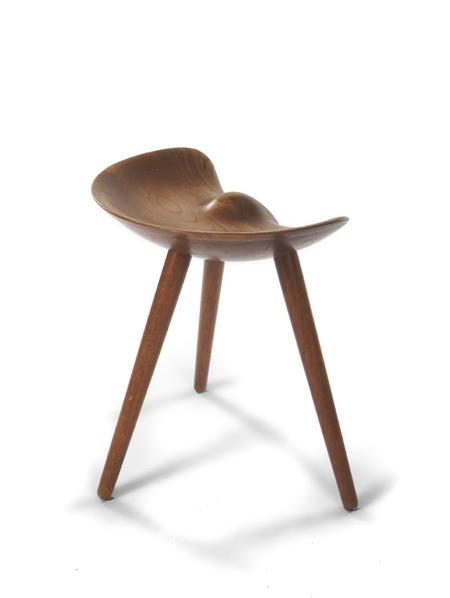 Appraisal: MOGENS LASSEN FOR K THOMSEN DENMARK KNOCK DOWN STOOL DESIGNED