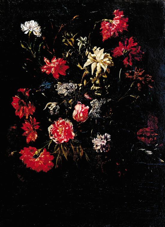 Appraisal: Flemish school th century FLORAL STILL LIFE oil on canvas