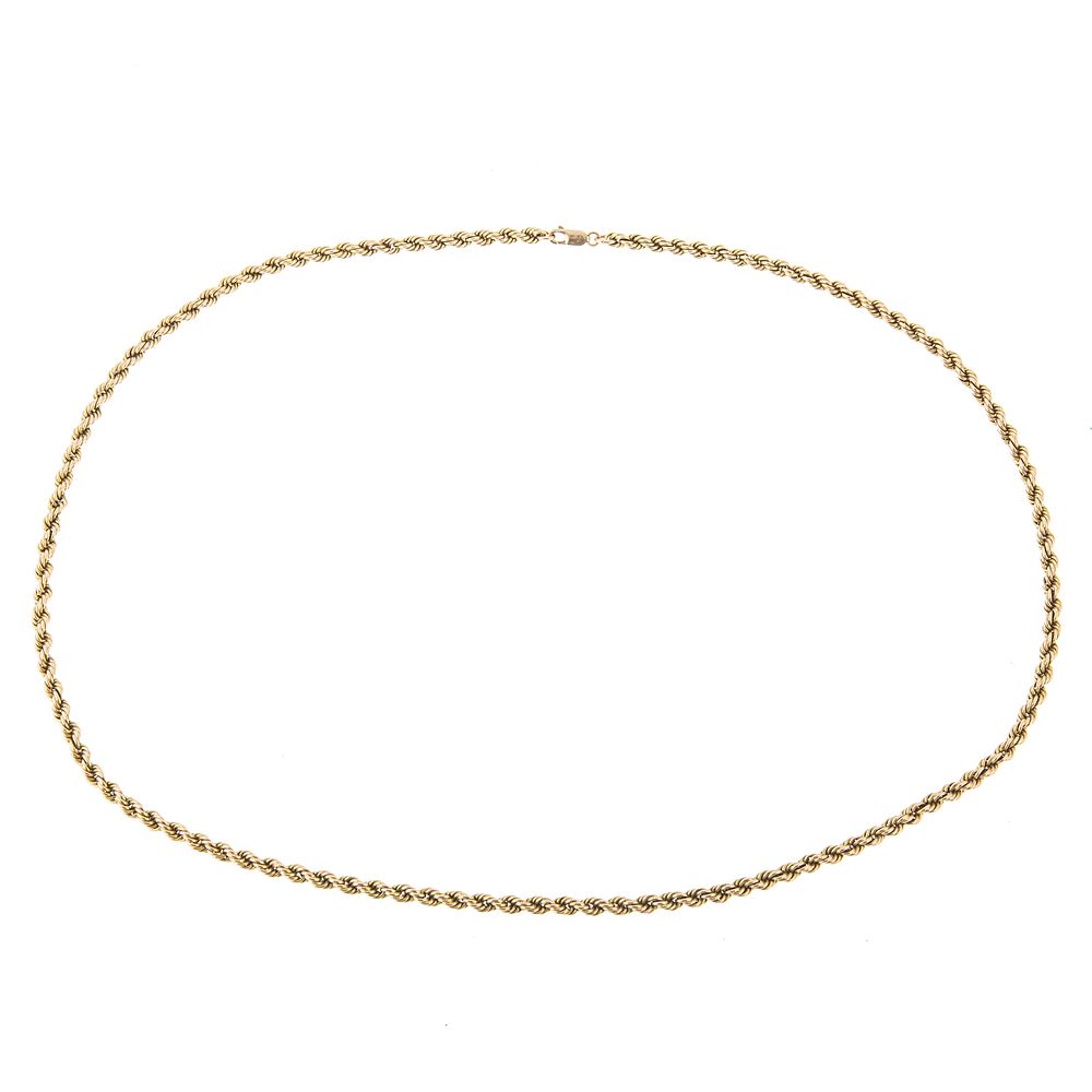 Appraisal: A Thick Twisted Rope Chain in K Yellow Gold K