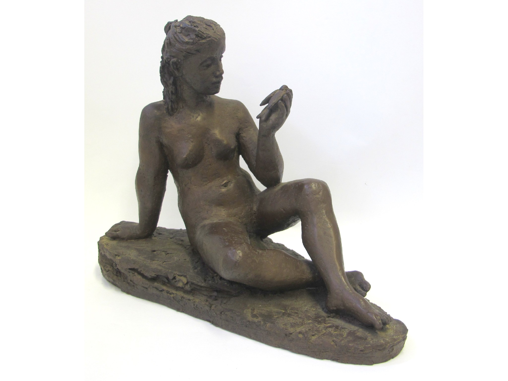 Appraisal: Terracotta figure of a seated female