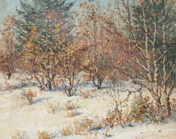 Appraisal: VALENKAMPH Theodore Victor Carl American - ''Snowy Landscape'' OIL Canvas