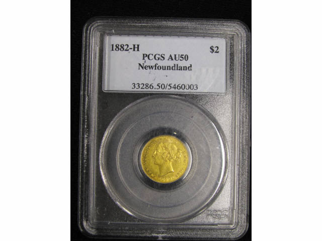 Appraisal: -H Newfoundland Gold Coin about uncirculated certified graded by PCGS