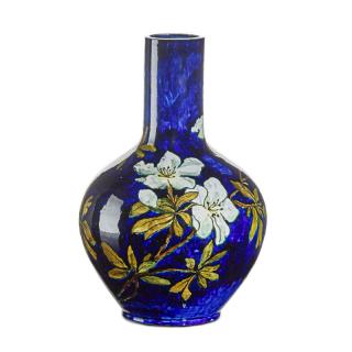 Appraisal: JOHN BENNETT Bulbous vase w cherry blossom JOHN BENNETT -