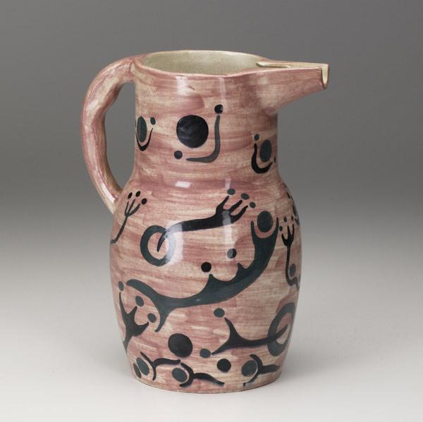 Appraisal: STONELAIN Stoneware pitcher by J C Diego x dia