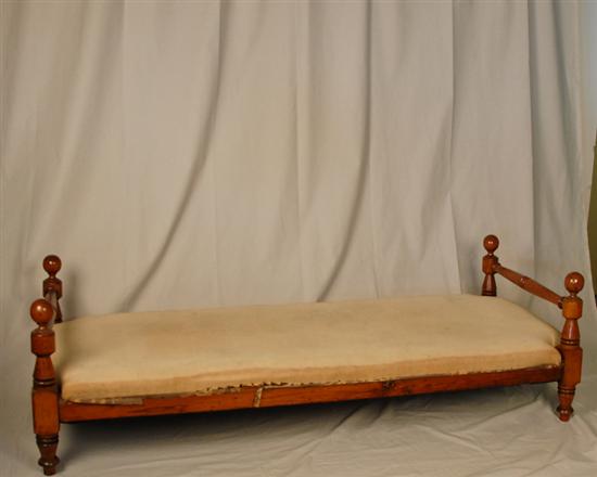 Appraisal: A th C New England Maple Trundle Bed having turned