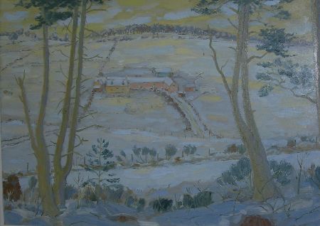 Appraisal: ALASTAIR FLATTELY SCOTTISH - WINTER ABERDEENSHIRE Signed oil on canvas