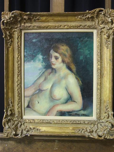 Appraisal: HENRI OTTMANN FRENCH - NUDE UNDER A TREE Oil on