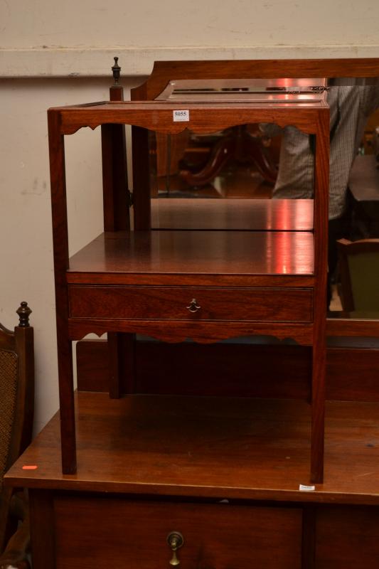 Appraisal: A TWO TIER SINGLE DRAWER SIDE TABLE A TWO TIER