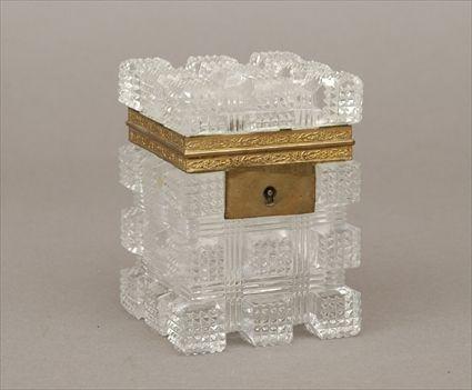 Appraisal: Brass-Mounted Glass Box