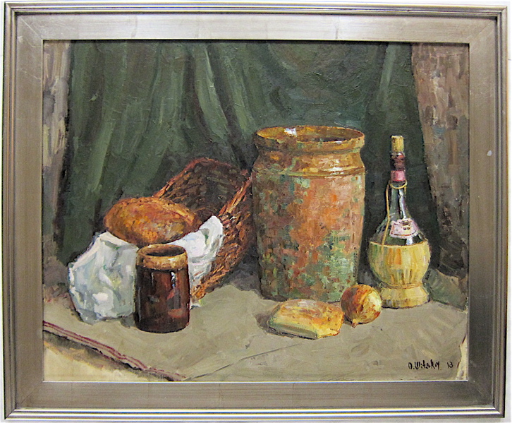 Appraisal: OLEG ULITSKIY OIL ON CANVAS Ukraine Washington born Table top