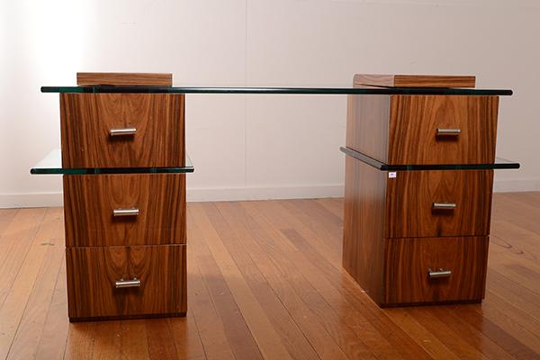 Appraisal: AN ART DECO DESK AN ART DECO DESK