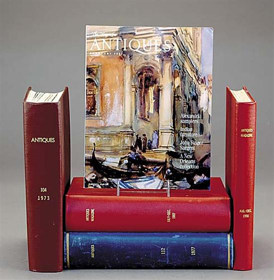 Appraisal: The Magazine Antiques comprising thirty-three bound volumes and additional loose