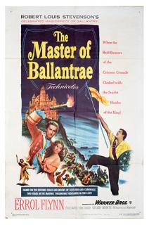 Appraisal: The Master of Ballantrae Warner Brothers One sheet x Swashbuckler