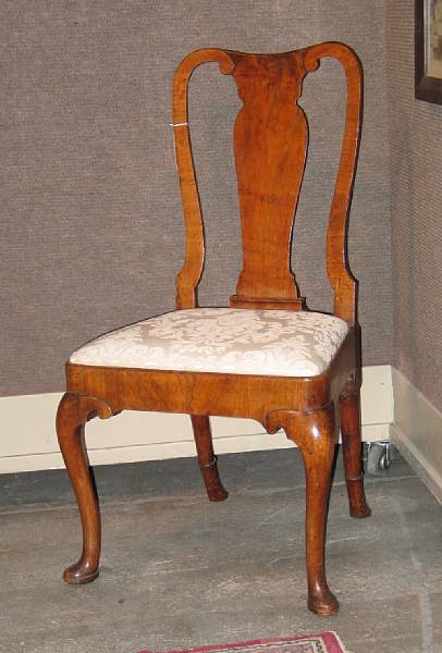 Appraisal: A pair of George III walnut side chairs first quarter