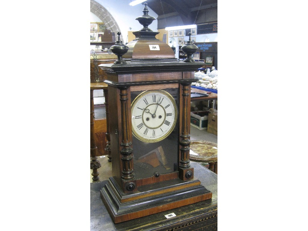 Appraisal: Large mahogany cased mantle clock