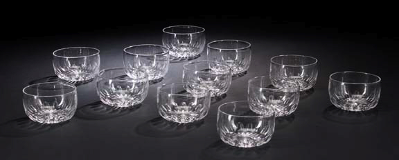 Appraisal: Good Set of Twelve English Cut Glass Finger Dessert Bowls