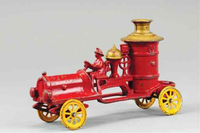 Appraisal: A C WILLIAMS EARLY FIRE PUMPER WITH DRIVER Painted in