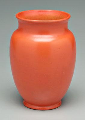 Appraisal: Weller ChengTu vase orange glaze original paper label Weller ChengTu