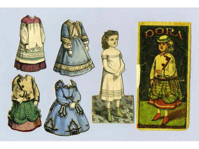 Appraisal: Lot of McLoughlin Bros Cut Paper Dolls Nellie North doll