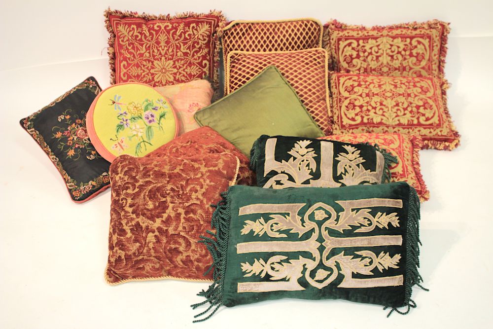 Appraisal: Group of Upholstered Pillows Largest is x Litchfield Auctions is