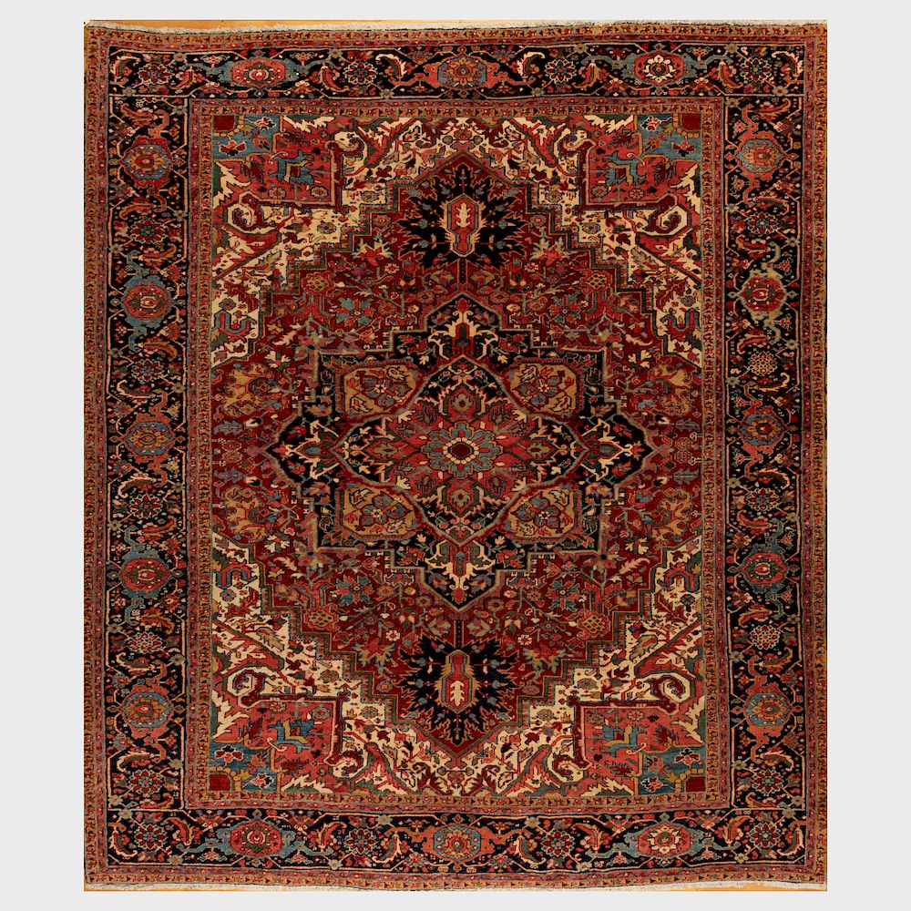 Appraisal: Persian Heriz Carpet ft in x ft in Sold Bonhams