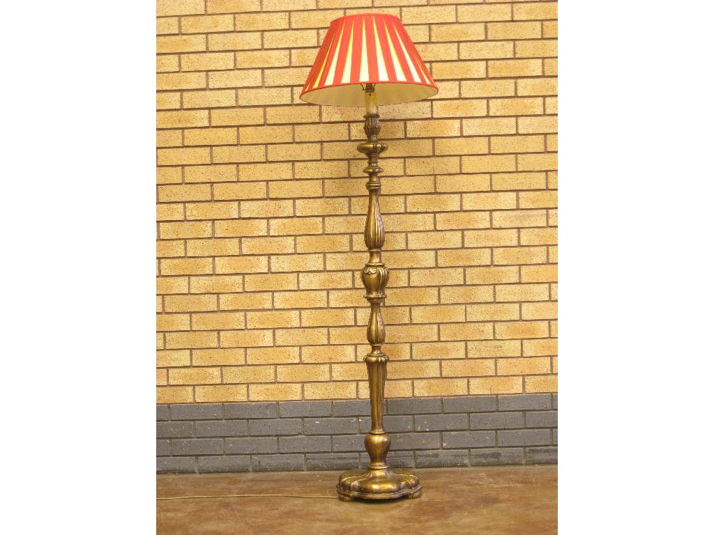 Appraisal: A gilt Standard Lamp and Shade and another