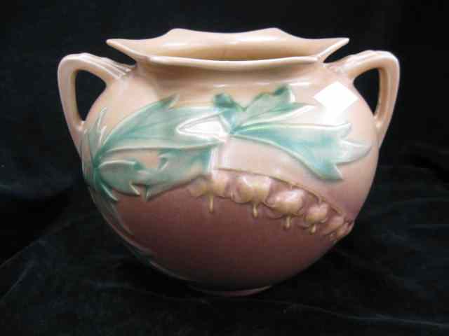 Appraisal: Roseville ''Bleeding Heart'' Art Pottery Vase pink handled - ''