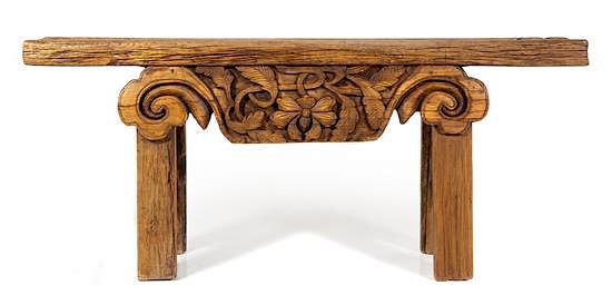 Appraisal: A Chinese Softwood Altar Table Height x width x depth