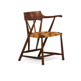 Appraisal: WHARTON ESHERICK Captain's chair WHARTON ESHERICK - Captain's chair Paoli