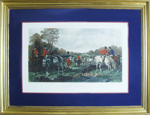 Appraisal: Color lithograph fox hunt scene after Herring x