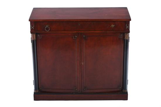 Appraisal: NEOCLASSICAL STYLE MAHOGANY SERVER th century Frieze drawer over bowed