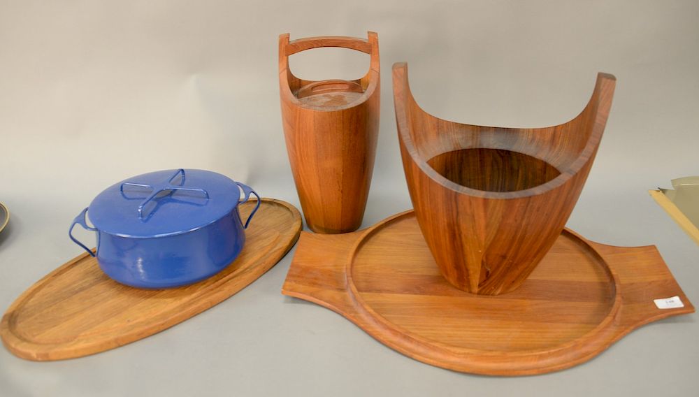 Appraisal: Group of five Dansk pieces to include two teak ice