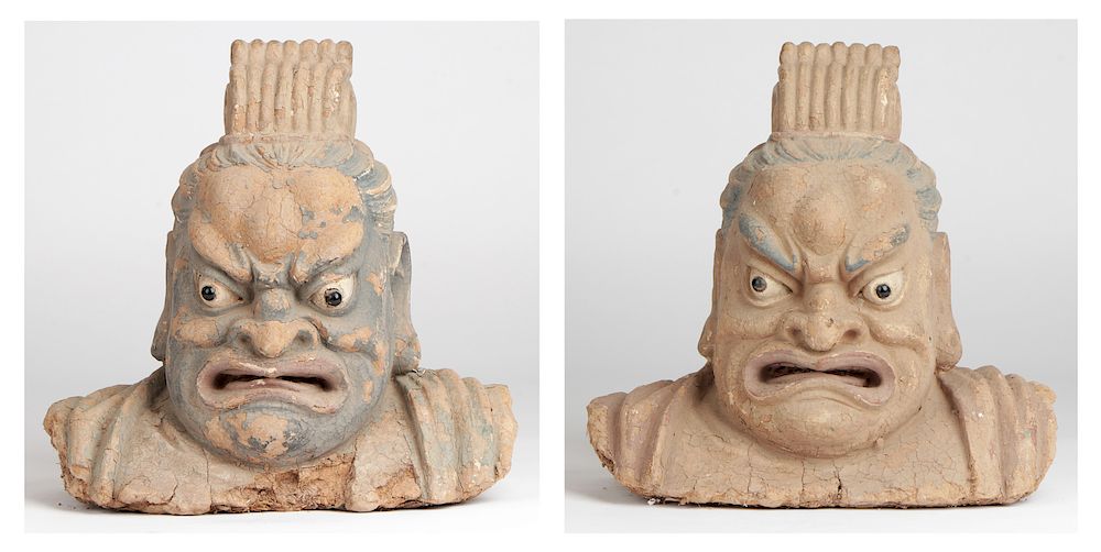 Appraisal: Pair of Lokapala Song Dynasty Pair of Lokapala Guardian Spirits