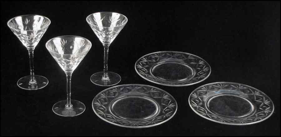 Appraisal: CRYSTAL STEMWARE SERVICE Together with matching crystal plates Condition No