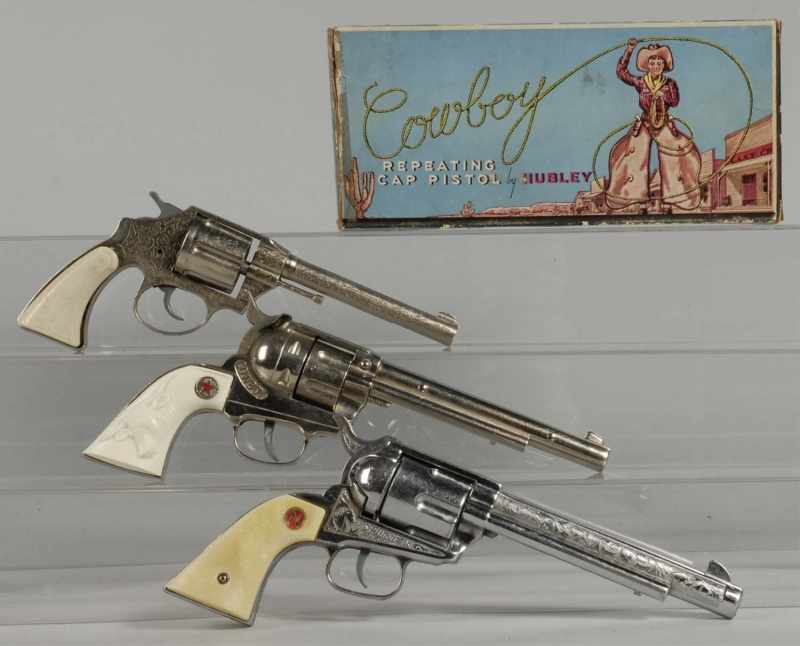 Appraisal: Lot of Nichols Hubley Long Barrel Cap Guns Description All