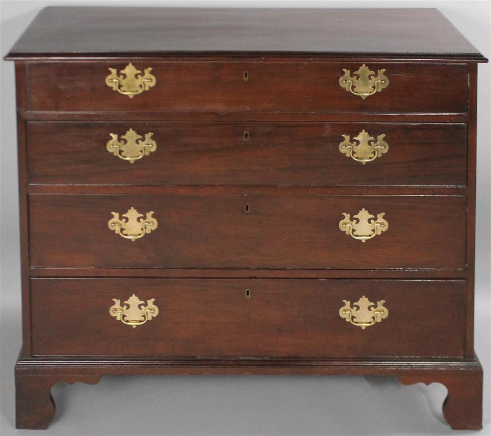 Appraisal: AMERICAN CHIPPENDALE MAHOGANY CHEST OF DRAWERS having a rectangular form