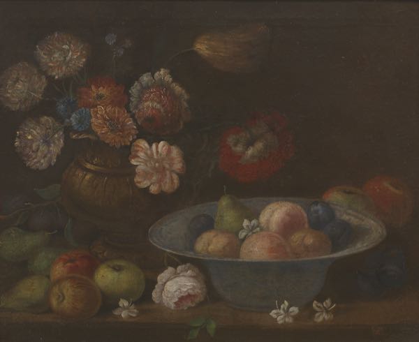 Appraisal: Continental School th Century x Still life of Flowers and