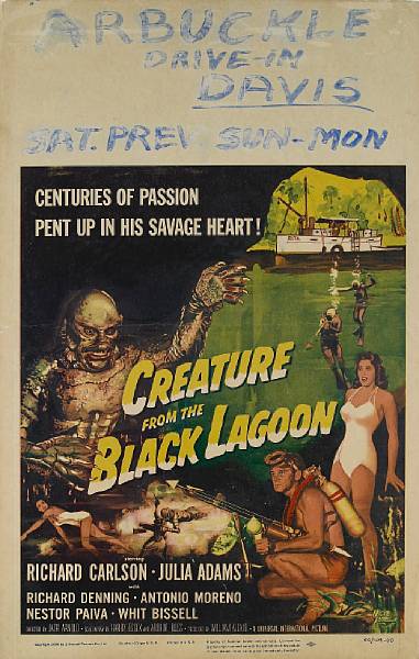 Appraisal: Creature from the Black Lagoon Universal window card condition A-