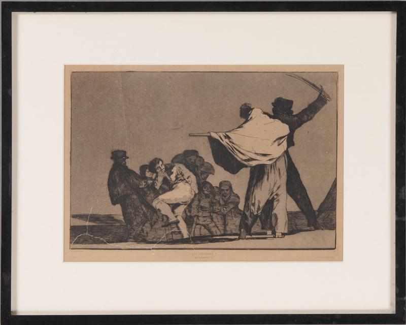 Appraisal: FRANCISCO GOYA - QUE GUERRERO FROM LOS PROVERBIOS Etching and