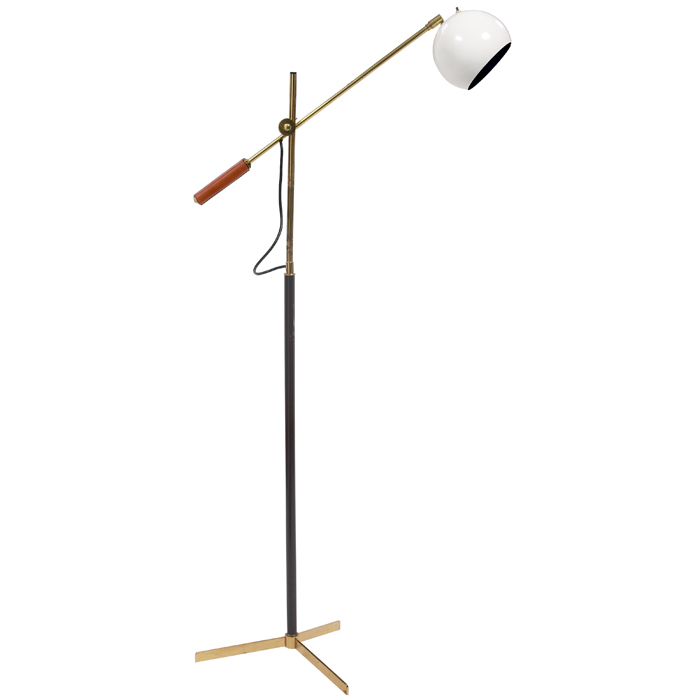 Appraisal: Koch and Lowy floor lamp tripod brass base with dark