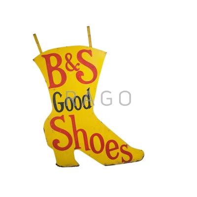 Appraisal: B S GOOD SHOES ADVERTISING SIGN Figural lady s boot