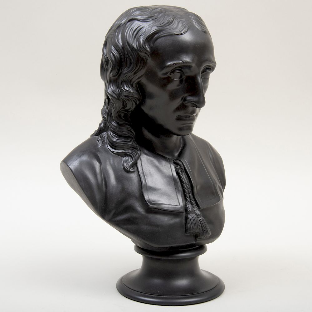 Appraisal: Wedgwood Black Basalt Bust of Milton Impressed mark in high