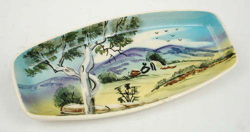 Appraisal: DIANA WARE New South Wales circa Rounded rectangular ceramic plate