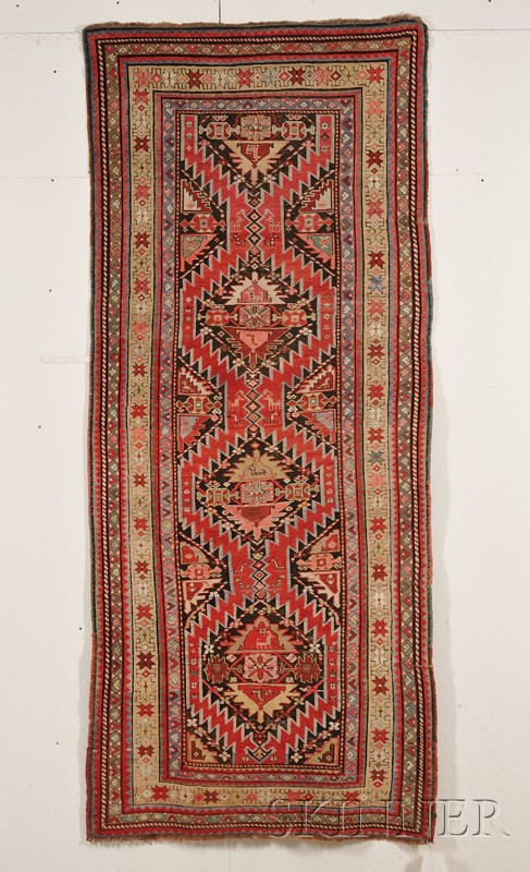 Appraisal: Karabagh Long Rug South Caucasus last th century small edge