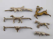 Appraisal: A mixed lot comprising six white and gilt metal tests