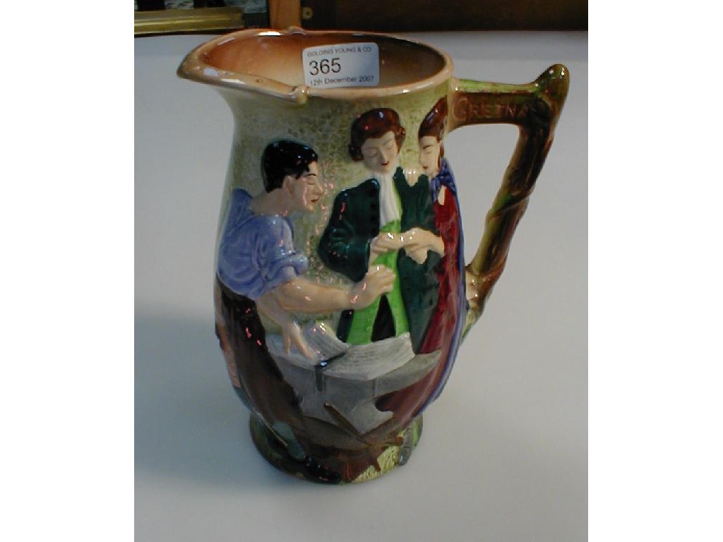 Appraisal: A Burleigh Ware jug entitled the Road away marriage inches