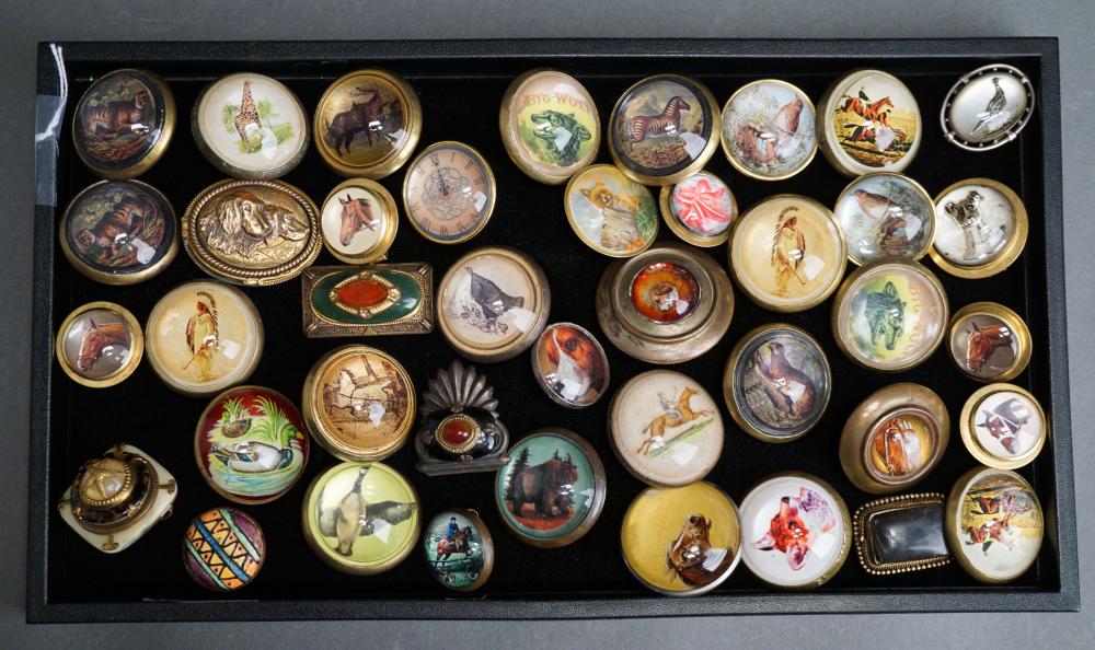 Appraisal: Collection of Forty Reverse Intaglio and other Buttons