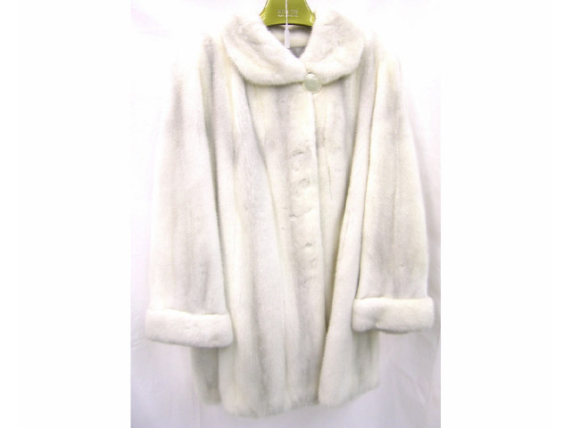 Appraisal: Car length cream and silver mink coat from Pappas Fur