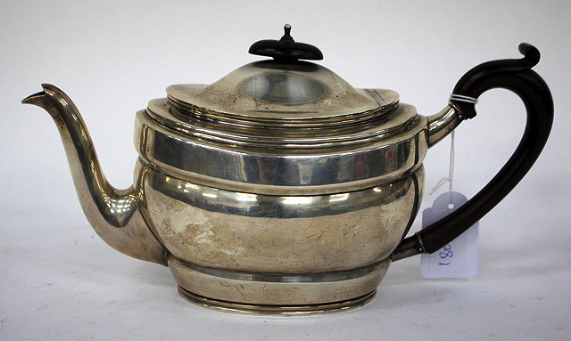 Appraisal: AN EARLY TH CENTURY SILVER TEA POT cm wide spout